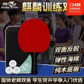 双鱼 双面反胶高弹 横拍2支装 乒乓球拍