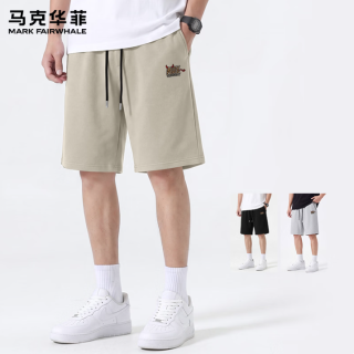 马克华菲 男士100%纯棉休闲短裤