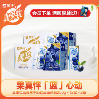 真果粒 牛奶饮品 蓝莓味 250g×12盒×2箱