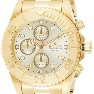 INVICTA Pro Diver 男士香槟色圆盘日本石英不锈钢腕表 43mm