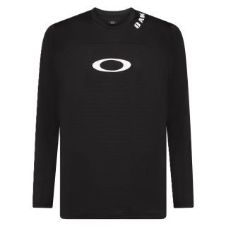 Oakley 男式 自行车骑行服 自由骑行回收长袖T恤 圆领 长袖 宽松版型 Black X-Large