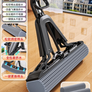 佳帮手 海绵拖把家用拖把2026新款家用吸水卫生间专用拖把胶棉拖把