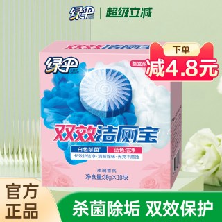 绿伞 双效洁厕宝杀菌除垢厕所马桶清洁除臭去异味留香去渍蓝泡泡