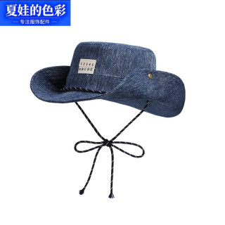 夏娃的色彩 韩版水洗牛仔渔夫帽