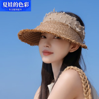 夏娃的色彩 百搭清凉草编帽子度假大檐