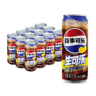 88VIP：百事 可乐生可乐柠檬味碳酸饮料 330ml 罐装