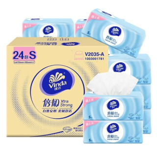 百亿补贴：维达 倍韧抽纸 24包 S码 90抽/包