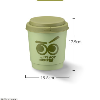 茶花 GB204005 迷你垃圾桶 2L 深绿色 翻盖 圆形