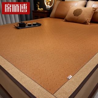 席师傅 藤席凉席1.8x2米夏季双面正反家用双人凉席配原装枕套 舒香古藤席- 1.5m床