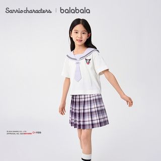 巴拉巴拉 库洛米联名 女童夏季学院风两件套
