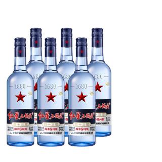 移动端：红星 二锅头酒 绵柔8纯粮 蓝瓶 43%vol 清香型白酒 750ml*6瓶 整箱装