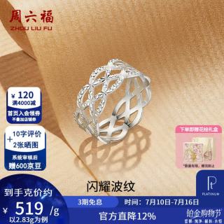 周六福 ZLF 周六福 铂金戒指女款 PT950 9号-2.83g 10044583652050