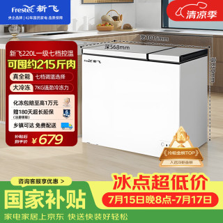 新飞 BCD-220DHF 商用卧式冰柜 220L