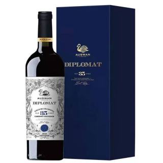 天鹅庄 AUSWAN）澳大利亚红酒 外交家35/45/60/70干红葡萄酒蛇年生肖酒 外交家35单支礼盒装