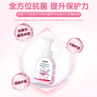 清净海 家用便携杀菌消毒洗手液玫瑰留香香氛家用易冲洗不粘腻泡泡沫慕斯
