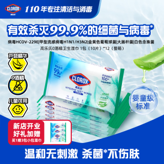 高乐氏 便携小包湿巾 家用清洁 160mm*70mm 1.37g/㎡ 120片