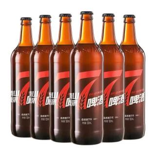 泰山原浆啤酒 泰山7天红7天鲜活10度8度精酿720ml生啤酒 红枣枸杞易拉罐 一年 330mL