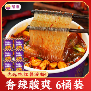 豫道 酸辣粉 128g*6桶 正宗重庆风味非油炸速食