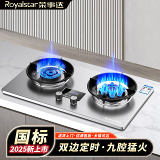 荣事达 家用燃气灶双灶液化气大火力煤气台天然气