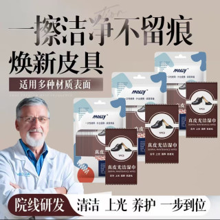 擦鞋湿巾神器 擦皮鞋专用湿巾 10片*5包