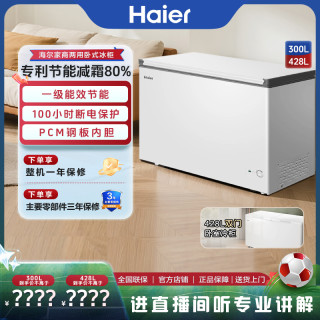 海尔 300升冰柜大容量家用商用冷冻冷藏两用减霜冷柜GHPD