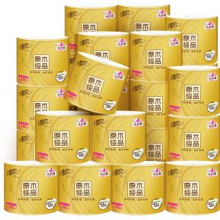 清风 原木金装系列 卷纸 4层140g30卷