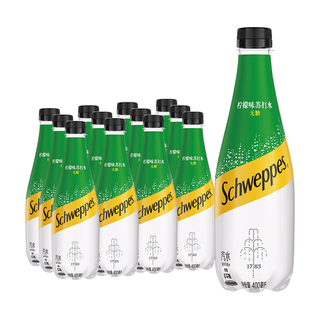 可口可乐 怡泉苏打水 柠檬味 400ml*12瓶