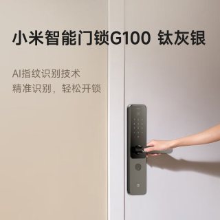 小米 G100 指纹密码锁 钛灰银 电子锁