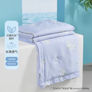 水星家纺 夏凉被 莱赛尔面料空调被 沁水香盈 150cm×200cm