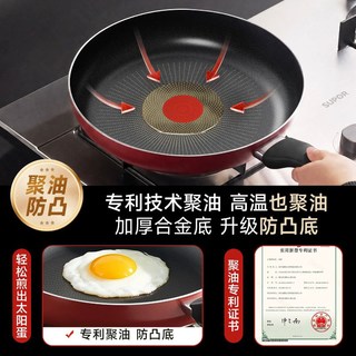 苏泊尔 有钛不粘聚油火红点 平底锅