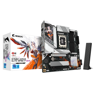 技嘉 B760M AORUS WIFI6E-P GEN5雕妹电脑主板M-ATX支持WIFI蓝牙