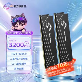 SAMNIX 狂刃战士DDR4 16G/32G/64G游戏电竞马甲台式内存条海力士CJR 16GB(8x2)3200海力士/三星C16