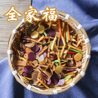 天承 多彩果蔬自炸虾片薯片薯条混装休闲小零食半成品L