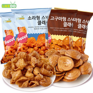 涞可 LAICOO/涞可 猫耳朵形酥脆海螺形酥脆韩国进口休闲办公小零食香甜