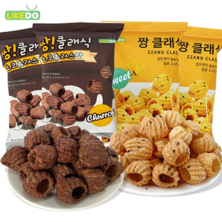 涞可 巧克力味脆圏芝麻脆韩国进口儿童休闲办公小零食推荐酥脆浓厚