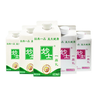 妙士一品乳长效奶21世纪原味+无蔗糖共5盒混合装酸奶饮品乳酸菌饮