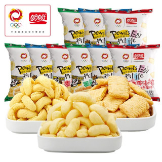 盼盼 麦香鸡味块55g*6袋烧烤牛排味膨化薯片墨西哥办公室休闲零食