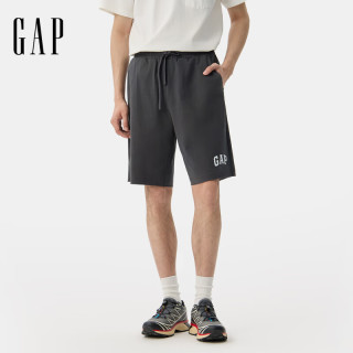 Gap 男装印花logo轻薄抽绳运动短裤宽松休闲裤