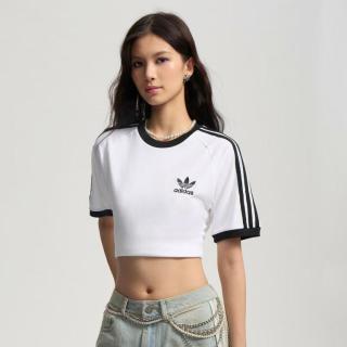 限尺码：adidas 三叶草 夏季经典基础纯棉运动修身中性短袖圆领T恤