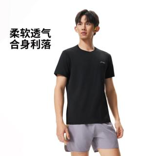 李宁 短袖跑步T恤男士26款跑步系列透气反光针织运动服
