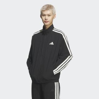 adidas 26年夏季遮阳外套男子三条纹立领运动健身夹克薄上衣户外跑步服