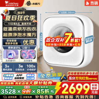 小天鹅 壁挂洗衣机小海绵2.0标准版洗烘3公斤 TD30M80W