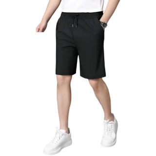 罗蒙 冰丝速干 黑色 3XL 男士短裤