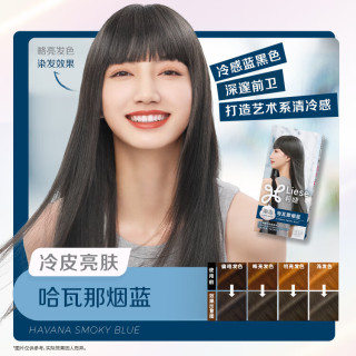 莉婕 花王Liese 植物精粹 泡沫染发剂 哈瓦那烟蓝