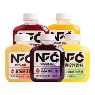 动康 NFC非浓缩还原100%葡萄汁苹果汁杨梅混合果汁瓶装325ml*15瓶