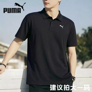 PUMA POLO短袖男装 夏季透气男士翻领POLO衫针织棉运动T恤