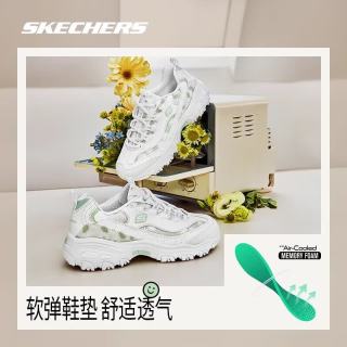 斯凯奇 真五折！花海熊增高情侣运动透气跑步复古休闲鞋子