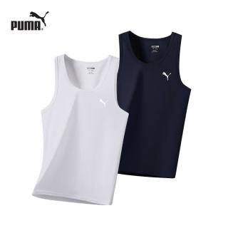 PUMA 速干透气 银灰+藏青 L码 2件装 男士背心