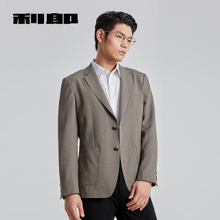 利郎 休闲西服外套男薄款修身25春季商务男士单西 咖色 3XL185/96A