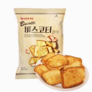 移动端、88VIP：乐天 韩国进口零食乐天蒜香烤面包片70g酥性饼干烤馍片非油炸膨化食品